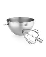 KitchenAid 3-Quart Stainless Steel Bowl & Combi Whip | Fits 5-Quart & 6-Quart KitchenAid Bowl-Lift Stand Mixers
