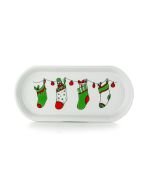 Fiesta® 12" Small Bread Tray | Christmas Whimsy (White)

