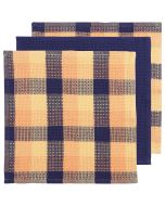 image shows Now Designs by Danica Check Dishcloths (Set of 3) | Dusk against a blank, white background  