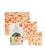 Three distinct paper bags featuring unique designs, showcasing various colors and patterns.
