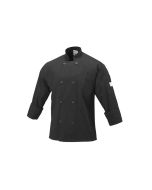 Mercer Millennia Cutlery: Large Black Unisex Chef Coat/Chef Jacket for Food Industry Professionals, M60010BKL