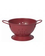 Now Designs Small Stainless Steel Colander | Matte Carmine