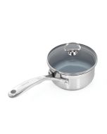 Chantal Induction 21 - 1 Qt Ceramic Coated Saucepan with Lid (Cookware) SLIN35-140C