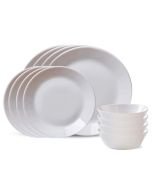 Corelle 12 Piece Dinnerware Set | Opal White