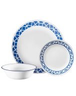 Corelle 12 Piece Dinnerware Set | Cobalt Circles
