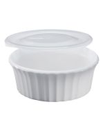 CorningWare 16oz Dish with Plastic Cover | French White