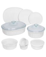 CorningWare 12-Piece Ceramic Bakeware Set | French White