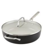 KitchenAid Hard Anodized Ceramic 5 Quart Covered Saute Pan | Matte Black