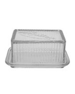 Creative Co-Op Pressed Glass Butter Dish