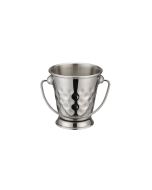 Winco 3" x 3.125" Mini Pail | Hammered Stainless Steel