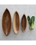 Creative Co-Op Acacia Wood Serving Bowls (Set of 3)