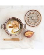 Creative Co-Op Stoneware Brie Baker with Spreader