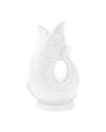 image shows Wade Ceramics Extra Large Gluggle Jug | White against a blank, white background