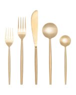 Danica Heirloom 5pc Tapered Flatware Set | Matte Gold