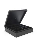 Bredemeijer Black Bamboo Teabox - 12 Compartments