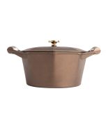 image shows FINEX 5 Qt. Cast Iron Dutch Oven against a blank, white background