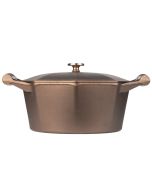 image shows FINEX 7 Qt. Cast Iron Dutch Oven  against a blank, white background