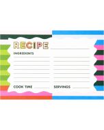image shows C.R. Gibson 4" x 6" Double Sided Index Recipe Cards | Bold Stripes against a blank, white background  