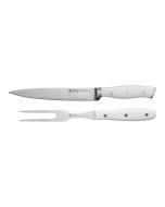 image shows Henckels Forged Accent 2-Piece Carving Set | White against a blank, white background