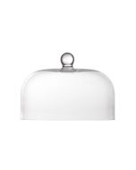 image shows Fortessa Jupiter Large Glass Dome | Clear against a blank, white background