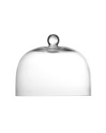 image shows Fortessa Jupiter Small Glass Dome | Clear against a blank, white background