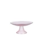 image shows Fortessa Jupiter 8.5" Mini Cake & Cupcake Stand | Pink against a blank, white background  