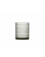 image shows Fortress Jupiter 10oz Double Old Fashioned Glass | Smoke Grey against a blank, white background