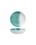 image shows Fortessa La Cote Outdoor Melamine Coupe 8" Bowl (Amalfi) against a blank, white background