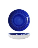  image shows Fortessa Blyss Bone China 8.6" Dinner Bowl (24oz) | Cobalt against a blank, white background