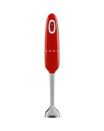 image shows SMEG Hand Blender | Red against a blank, white background