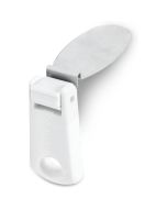 image shows Butterie Tub Butter Knife | White against a blank, white background