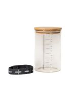 image shows Nutrimill Glass Sourdough Starter Jar | 1 Quart  against a blank, white background