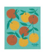 image shows Ecologie by Danica Swedish Sponge Dish Cloth | Oranges against a blank, white background