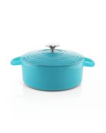 Chantal 3 Qt. Round Cast Iron Dutch Oven | Sea Blue
