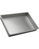 image shows USA Pan Rectangular Cake Pan against a blank, white background