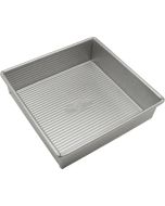 image shows USA Pan 8" Square Cake Pan against a blank, white background