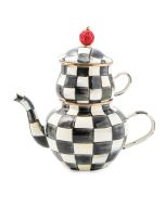 image shows MacKenzie-Childs Courtly Check High Tea  against a blank, white background