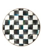 image shows MacKenzie-Childs Courtly Check 8" Salad/Dessert Plate against a blank, white background