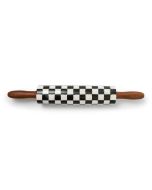 image shows MacKenzie-Childs Courtly Check Rolling Pin  against a blank, white background