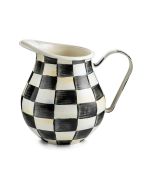 image shows MacKenzie-Childs Courtly Check 3 Qt. Pitcher against a blank, white background