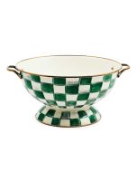 image shows MacKenzie-Childs Emerald Check 26-Cup Everything Bowl against a blank, white background
