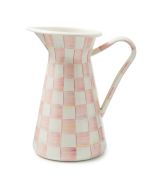 image shows MacKenzie-Childs Rosy Check 17-Cup Large Practical Pitcher against a blank, white background