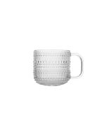 image shows Fortessa Jupiter 13.5oz Coffee Cup | Clear against a blank, white background