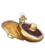 image shows Old World Christmas Ornament | Portobello Mushrooms  against a blank, white background