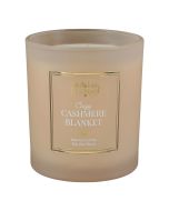 image shows Old World Christmas Candle | Cozy Cashmere Blanket  against a blank, white background