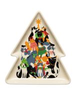 image shows Danica Jubilee Christmas Shaped Dish | Kitty Carol against a blank, white background