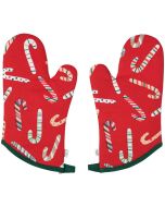 image shows Danica Jubilee Christmas Oven Mitt (Set of 2) | Merry Mints against a blank, white background