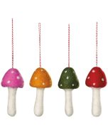 image shows Danica Jubilee 4-Piece Christmas Tree Ornament | Toadstool Felt  against a blank, white background