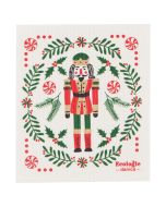 image shows Now Designs by Danica Swedish Sponge Dish Cloth | Nutcracker against a blank, white background
