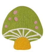 image shows Danica Jubilee Felt Wool Trivet | Mushroom Gems against a blank, white background